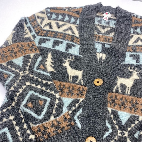 Women's Cardigan S/M V-Neck Button Front Gray/Brown/Blue SOFT COZY - Picture 6 of 15